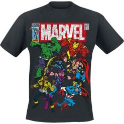 Marvel Team Up T-Shirt czarny. Czarne koszulki męskie marki Marvel, s, z nadrukiem, z okrągłym kołnierzem. Za 74,90 zł.