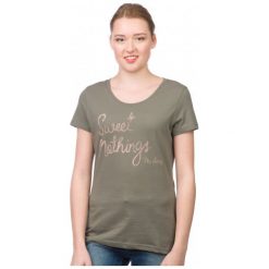 T-shirty damskie: Mustang T-Shirt Damski Xs Khaki