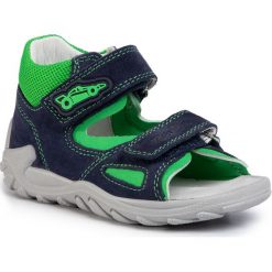 Sandały SUPERFIT - 6-09011-80 S Blau/Grun. Niebieskie sandały chłopięce Superfit, ze skóry, bez zapięcia. Za 229,00 zł.