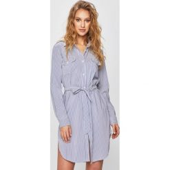 Answear - Sukienka. Niebieskie sukienki damskie ANSWEAR, na co dzień, s, bez wzorów, z elastanu, casualowe, bez kołnierzyka, bez rękawów, mini, proste. Za 149,90 zł.