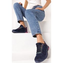 Granatowe Buty Sportowe Salaseis. Niebieskie buty sportowe damskie Born2be, bez wzorów, sportowe. Za 99,99 zł.
