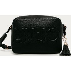 Liu Jo - Torebka. Czarne listonoszki damskie Liu Jo, w paski, z poliesteru, małe, bez dodatków. Za 439,90 zł.