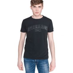 Replay Koszulka Czarny. Czarne podkoszulki męskie Replay, xl, z nadrukiem, z bawełny, vintage, bez kołnierzyka, krótkie. Za 206,95 zł.