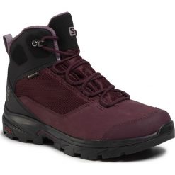 Trekkingi SALOMON - Outward Gtx W GORE-TEX 409580 23 V0 Winetasting/Black/Quail. Fioletowe trapery damskie Salomon, ze skóry ekologicznej, bez obcasa, bez zapięcia. W wyprzedaży za 459,00 zł.
