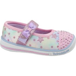 Skechers Twinkle Play 20140N-PKMT buty sportowe, trampki uniseks wielokolorowe 22. Różowe trampki dziewczęce Skechers, bez wzorów, z satyny, bez zapięcia. W wyprzedaży za 119,99 zł.