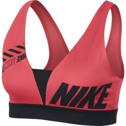 Stanik Nike Sport Distort Indy Plunge W Czarno-Koralowy. Pomarańczowe biustonosze sportowe damskie Nike, w paski, do biegania, dri-fit (nike). Za 135,99 zł.