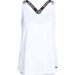 Nike Performance DRY TANK ELASTKA Koszulka sportowa white/black. Szare topy sportowe damskie marki Eterna Comfort Fit, m, w kratkę, z klasycznym kołnierzykiem. Za 129,00 zł.