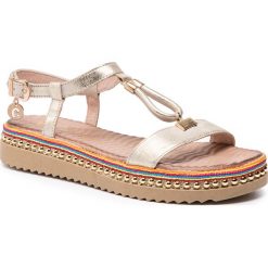 Espadryle CARINII - B4380 F76-000-000-986. Żółte espadryle damskie Carinii, bez wzorów, ze skóry, bez obcasa. Za 309,00 zł.