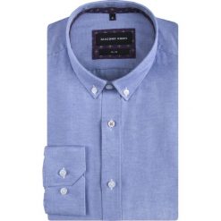 Koszula SIMONE KDNS000637. Niebieskie koszule męskie Giacomo Conti, m, bez wzorów, z bawełny, button down, z długim rękawem. Za 199,00 zł.