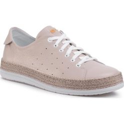 Sneakersy NESSI - 20693 Beż 416. Brązowe półbuty damskie Nessi, na co dzień, bez wzorów, ze skóry, bez obcasa, na płaskiej podeszwie, bez zapięcia. Za 289,00 zł.