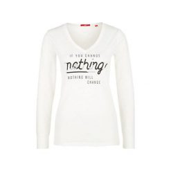 S.Oliver T-Shirt Damski 40 Kremowy. Białe t-shirty damskie marki S.Oliver, s. W wyprzedaży za 72,00 zł.