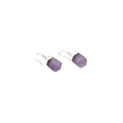 Earrings Ametyst Obelisk srebro. Fioletowe kolczyki damskie Brazi druse jewelry, z ametystem, srebrne. Za 170,00 zł.