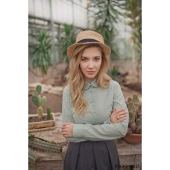 Koszula Primrose. Szare bluzki damskie Pakamera, bez wzorów, klasyczne, z klasycznym kołnierzykiem, bez rękawów. Za 239,00 zł.