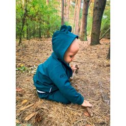 Bluza BEAR BUTELKOWA ZIELEŃ. Żółte bluzy niemowlęce Pakamera, bez wzorów, eleganckie, bez rękawów, bez kaptura. Za 85,00 zł.