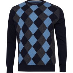 Sweter CONTE OF FLORENCE POLLINO Print|Granatowy. Niebieskie swetry klasyczne męskie marki Conte of Florence, na jesień, m, z wełny, klasyczne, z klasycznym kołnierzykiem. Za 276,00 zł.