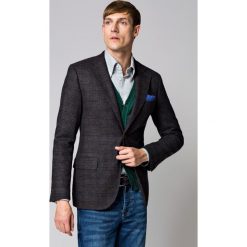 Marynarka Brązowa w Kratę Azeria. Pomarańczowe marynarki męskie LANCERTO, na jesień, m, bez wzorów, z tkaniny, eleganckie. W wyprzedaży za 399,90 zł.