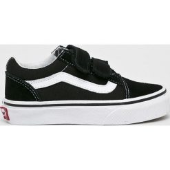 Vans - Tenisówki Old Skool V. Czarne trampki dziewczęce Vans, bez wzorów, ze skóry, bez zapięcia. Za 199,90 zł.