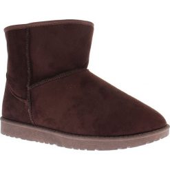 Buty zimowe damskie: Zimowe botki „Princesse” w kolorze ciemnobrązowym
