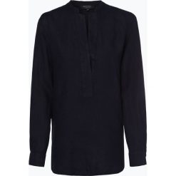 Marc O'Polo - Damska bluzka lniana, niebieski. Niebieskie bluzki damskie Marc O'Polo, bez wzorów, z tkaniny, polo, bez rękawów. Za 299,95 zł.