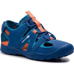 Sandały GEOX - J Vaniett B. A J925XA 05014 C0685 D Royal/Orange. Niebieskie sandały chłopięce Geox, ze skóry ekologicznej, bez zapięcia. W wyprzedaży za 169,00 zł.