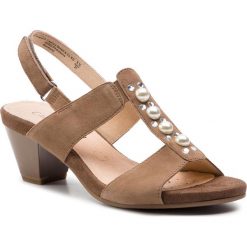 Sandały CAPRICE - 9-28311-22 Taupe Suede 343. Pomarańczowe klapki damskie Caprice, z aplikacjami, ze skóry, bez obcasa, na obcasie. W wyprzedaży za 199,00 zł.