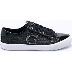 Guess Jeans - Tenisówki. Czarne tenisówki damskie Guess Jeans, z gumy. W wyprzedaży za 269,90 zł.