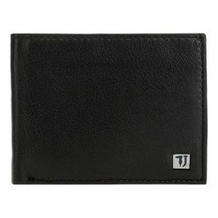 Trussardi Portfel 71W00005 gładki 71W00005 -K299 Black. Czarne portfele męskie Trussardi, bez wzorów. W wyprzedaży za 214,00 zł.