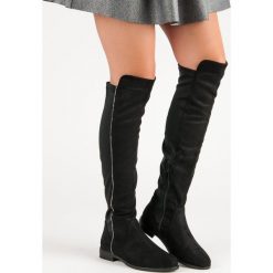 KOZAKI NA PŁASKIM OBCASIE. Szare kozaki damskie marki Bestelle, bez obcasa, na płaskiej podeszwie, bez zapięcia. Za 102,90 zł.