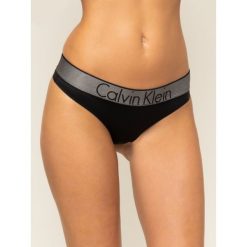 Stringi Calvin Klein Underwear 000QF4054E. Czarne stringi damskie Calvin Klein Underwear, xs, bez wzorów, z elastanu. Za 99,00 zł.