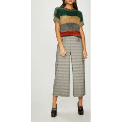Answear - Spodnie Heritage. Szare spodnie damskie ANSWEAR, s, bez wzorów, z elastanu, eleganckie. W wyprzedaży za 79,90 zł.