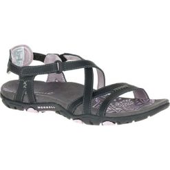 SANDAŁY STANDSPUR ROSE. Czerwone sandały damskie Merrell, bez wzorów, ze skóry, wakacyjne, bez obcasa, bez zapięcia. Za 279,99 zł.