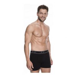 Bokserki Carbon Czarne. Czarne bokserki męskie Julimex, bez wzorów. Za 31,90 zł.