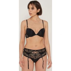 Undiz - Biustonosz Coctailitz. Czarne biustonosze Undiz, w koronkowe wzory, z elastanu. Za 69,90 zł.