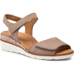 Sandały ARA - 12-35709-07 Taupe/Multi. Brązowe klapki damskie marki ara, bez wzorów, ze skóry, bez obcasa, na obcasie. Za 349,00 zł.