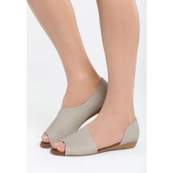 Szare Balerinki Small Things. Szare baleriny damskie Born2be, bez wzorów, z materiału, bez obcasa, na obcasie. Za 34,99 zł.