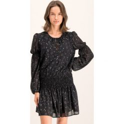 Sukienka codzienna Liu Jo F69120 T4123. Czarne sukienki damskie Liu Jo, na co dzień, bez wzorów, z poliesteru, bez kołnierzyka, bez rękawów, proste. W wyprzedaży za 429,00 zł.