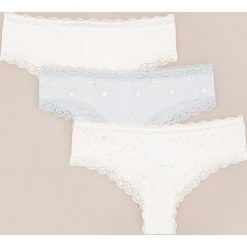 Bawełniane majtki hipster 3 pack - Beżowy. Brązowe majtki damskie Reserved, s, z bawełny. Za 49,99 zł.