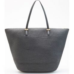 Shopper bag damskie: Duża torba shopper – Czarny