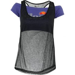 Topy sportowe damskie: Ellesse PHOEBE 2IN1 Tshirt z nadrukiem anthracite/deep blue purple