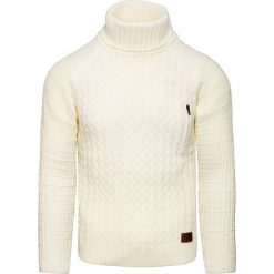 Sweter męski z golfem kremowy Recea. Białe golfy męskie Recea, na zimę, xl, bez wzorów, z wełny. Za 119,99 zł.