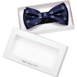 Much męska we wzór w pudełku prezentowym. Muszki męskie Top Secret, bez wzorów, eleganckie. W wyprzedaży za 19,99 zł.