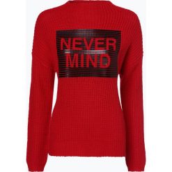 Comma casual identity - Sweter damski, czerwony. Czerwone swetry damskie marki comma casual identity, z nadrukiem, casualowe, bez rękawów, bez kaptura. Za 399,95 zł.