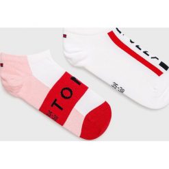 Tommy Hilfiger - Skarpetki dziecięce (2pack). Różowe skarpetki dziewczęce TOMMY HILFIGER, bez wzorów, z elastanu. W wyprzedaży za 29,90 zł.