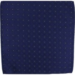 Gustowna Poszetka Męska w Okręgi, Grochy - Alties - Granatowa POSZALTTANIA0024. Niebieskie poszetki męskie Alties, w grochy, z materiału, eleganckie. Za 16,90 zł.