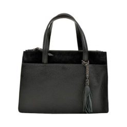 Carla Ferreri Skórzana torba SS19CF1466 Nero. Torebki klasyczne damskie Carla Ferreri, bez wzorów, bez dodatków. W wyprzedaży za 390,00 zł.