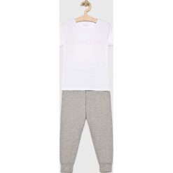 Calvin Klein Underwear - Piżama dziecięca 104-176 cm. Białe piżamy dziewczęce Calvin Klein Underwear, z nadrukiem, z elastanu, bez rękawów. Za 229,90 zł.