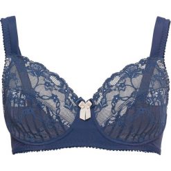 Biustonosz "minimizer" bonprix indygo - beżowy piaskowy. Niebieskie biustonosze bonprix, bez wzorów. Za 37,99 zł.
