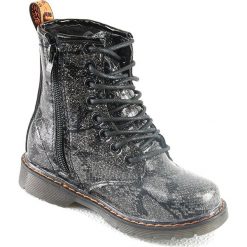 Botki w kolorze czarnym. Czarne buciki niemowlęce Rock & Joy, na sznurówki. W wyprzedaży za 125,95 zł.
