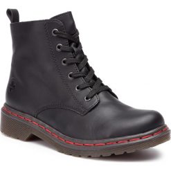 Trapery RIEKER - Y8210-00 Schwarz. Czarne trapery damskie Rieker, ze skóry ekologicznej, bez obcasa, bez zapięcia. Za 269,00 zł.
