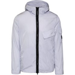 Kurtka C.P. COMPANY CHROME HOODED LENS. Niebieskie płaszcze męskie CP Company, bez wzorów, ze lnu, militarne, z kapturem. Za 1490,00 zł.